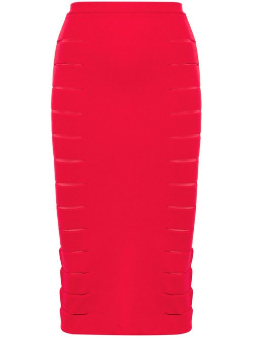 Pencil midi skirt - Red