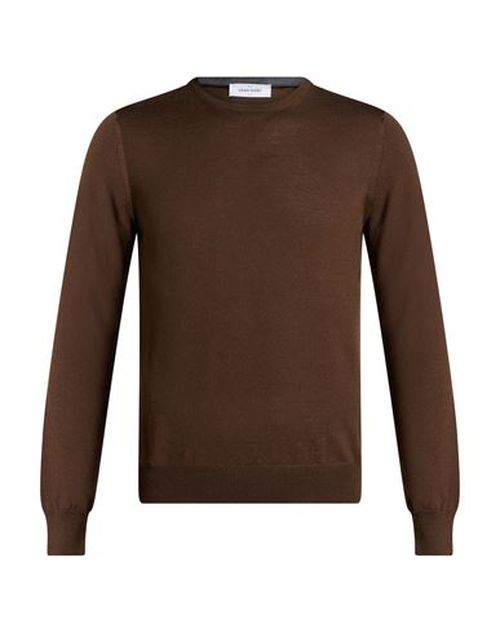 Man Sweater Brown Size 36 Virgin Wool