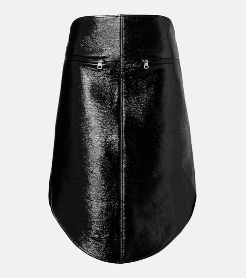 Courrèges Faux leather midi skirt