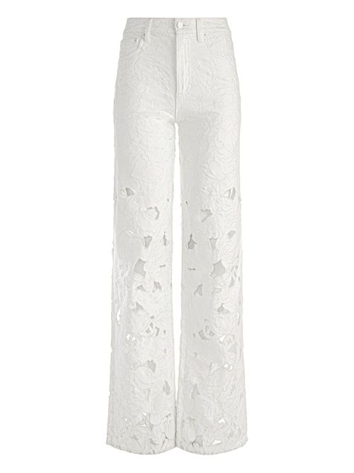Alice + olivia lace-detailing trousers - White
