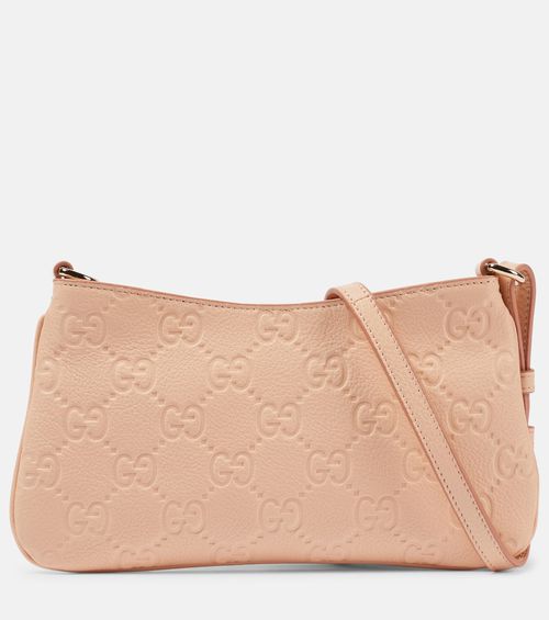 GG Super Mini debossed leather shoulder bag