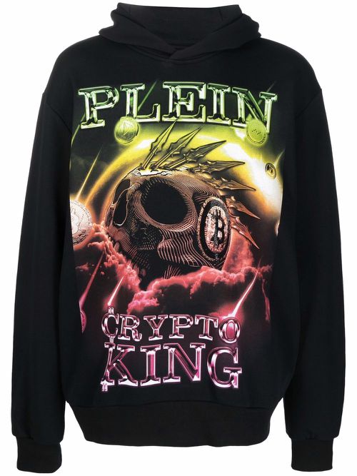 'Crypto King' hoodie - Black