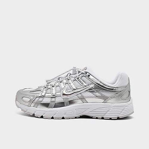 Big Kids P-6000 Utility Casual Shoes in White/Vast Grey/Metallic Silver