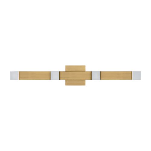 Satin Brass LED Bathroom Vanity Light from the Brander Collection