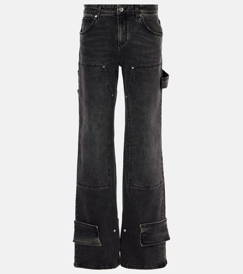 Low-rise straight jeans