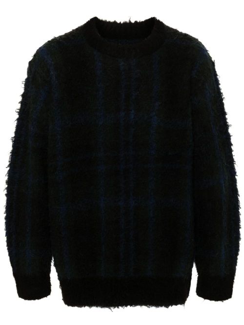 Check-pattern sweater - Green