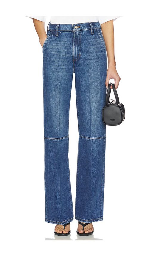 Joe's Jeans The Harlowe Seamed Trouser Wide Leg Jeans in Blue. - 24 also , 26, 27, 28, 29, 30, 31