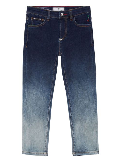 Gradient-effect straight-leg jeans - Blue