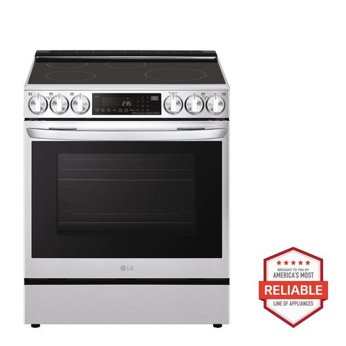 LG Smart Induction Slide-in Range with InstaView®, ProBake Convection®, Air Fry, and Air Sous Vide, Print Proof Stainless Steel, 6.. ft