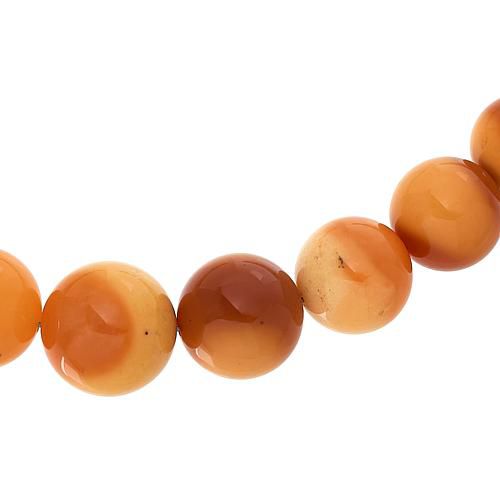 Sterling Silver Apricot Carnelian Graduated Bead Necklace