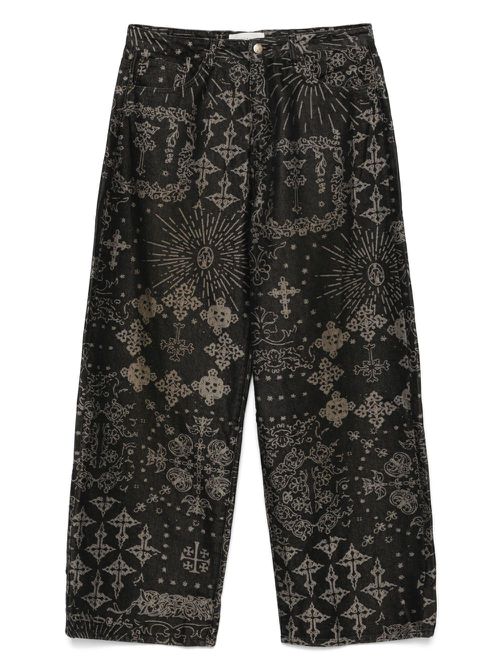 UNTITLED ARTWORKS jacquard jeans - Black