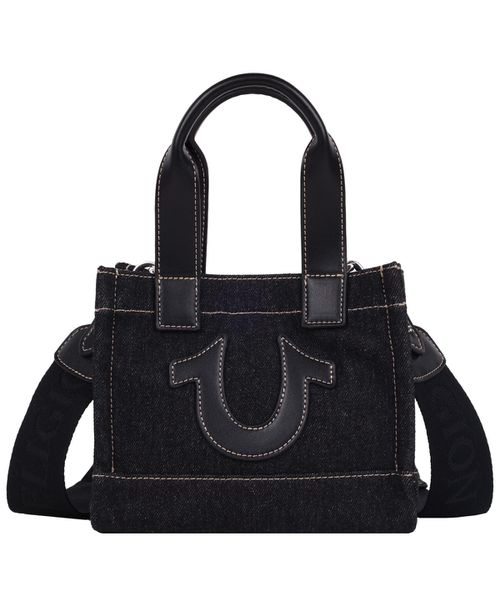 Mini Denim Tote - Black