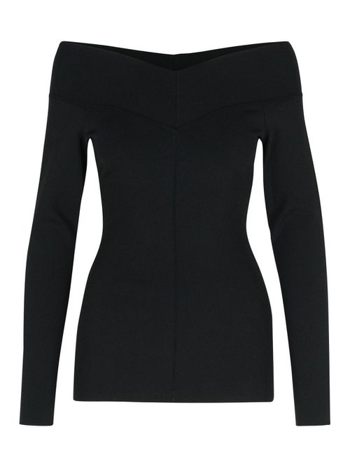 Black Viscose Blend Top
