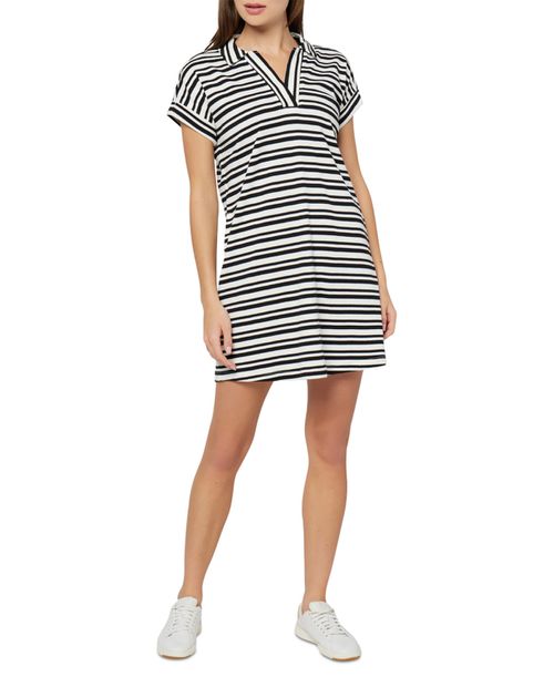 Women's Koda Cotton Collared Mini Dress - Black Beauty Stripe
