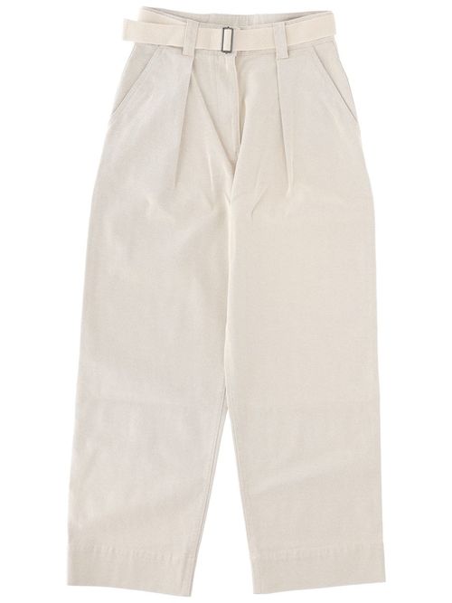 Belted Pleat-detail Trousers