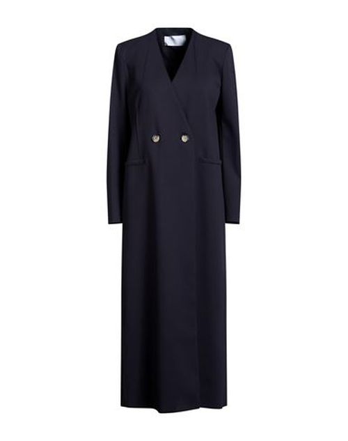 Woman Overcoat & Trench Coat Navy Size 6 Viscose, Polyamide, Elastane
