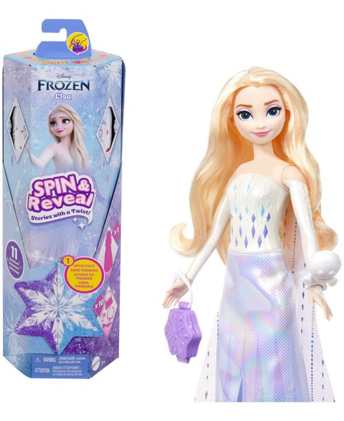 Disney Frozen Spin Reveal Elsa Fashion Doll Accessories with 11 Surprises - Multi-Color
