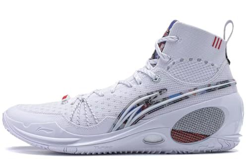 LI-NING Wade 808 4 Ultra Men Basketball Shoes Lightweight High Rebound Stable Professional Match Shoes White Purple US