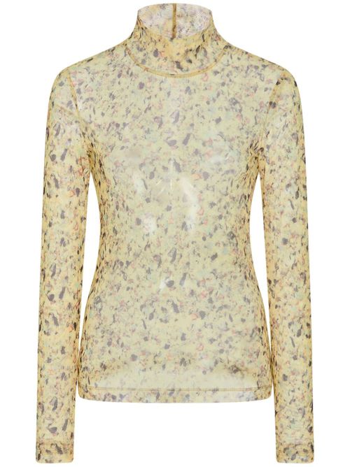 Foam roll-neck T-shirt - Neutrals