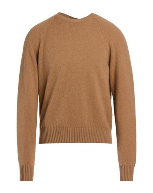 Man Sweater Camel Size 40 Cashmere