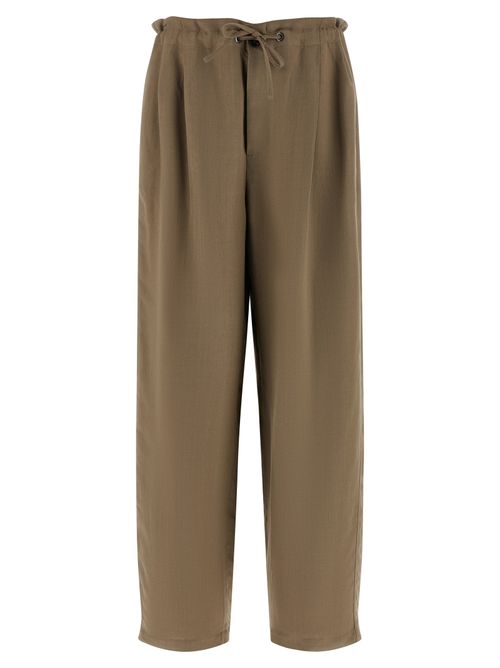 Tailored Track Trousers — Beige