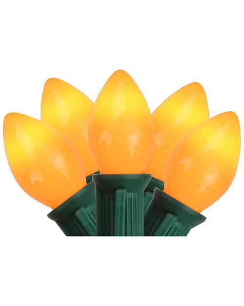 Northlight 25-Count Opaque Orange C7 Christmas Light Set  24ft Green Wire