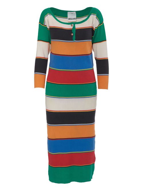 1990 knitted dress - Neutrals