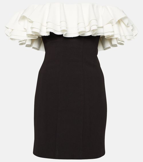 Kiara off-shoulder ruffled minidress