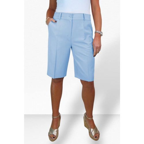 Paulo Due Smart Pleated Tailored Shorts In Light Blue