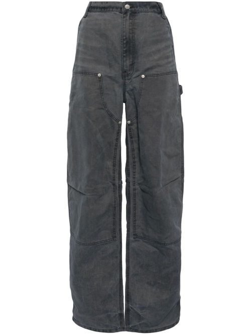 Mid-rise wide-leg jeans - Grey