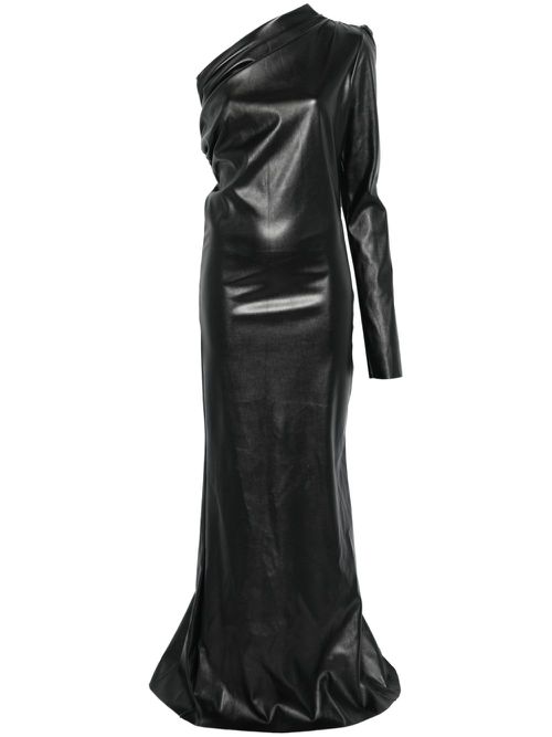 X Lia Aram asymmetreic maxi dress - Black