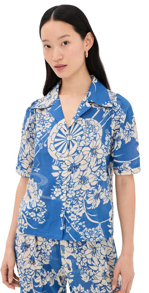 Ophelia Royal Spoke Shirt Medium Blue