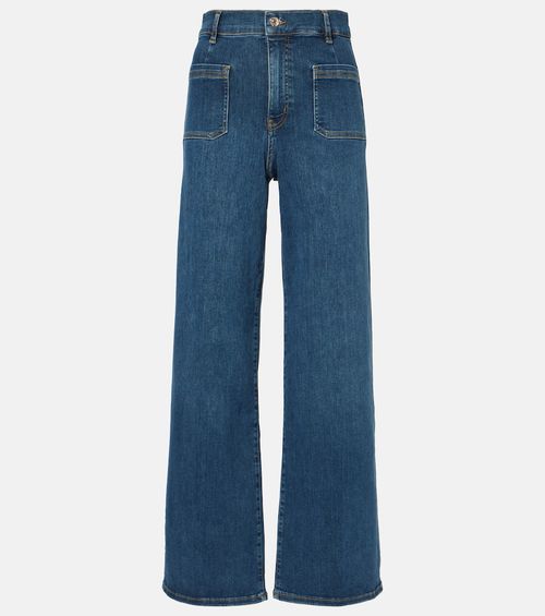 Le Slim Palazzo high-rise wide-leg jeans