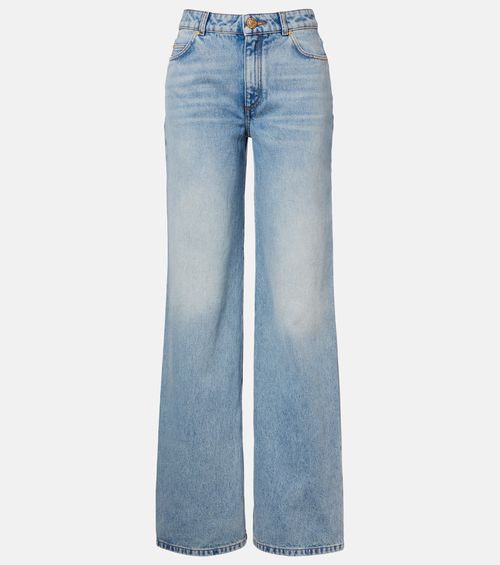 Mid-rise wide-leg jeans