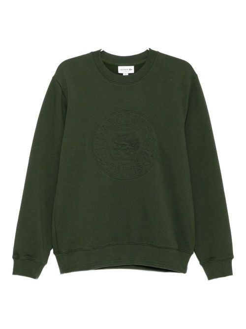 Embossed-logo sweatshirt - Green