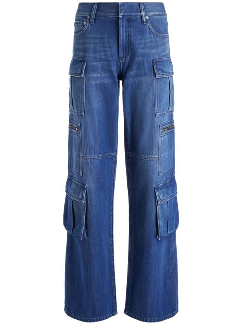 Cay wide-leg cargo jeans - Blue