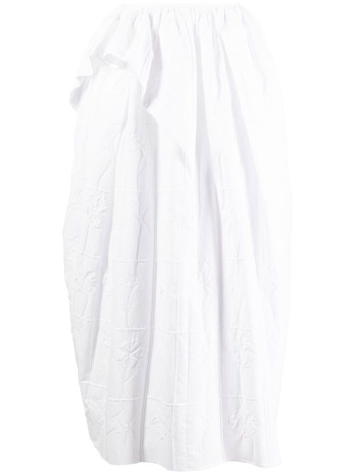 Dalita asymmetric midi skirt - White