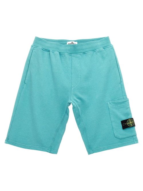 Organic Cotton Cargo Bermuda Shorts — Turquoise