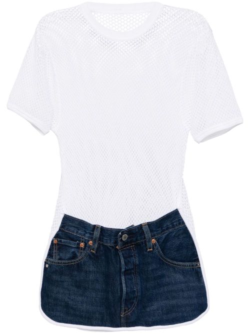 Mesh short-sleeve T-shirt - White