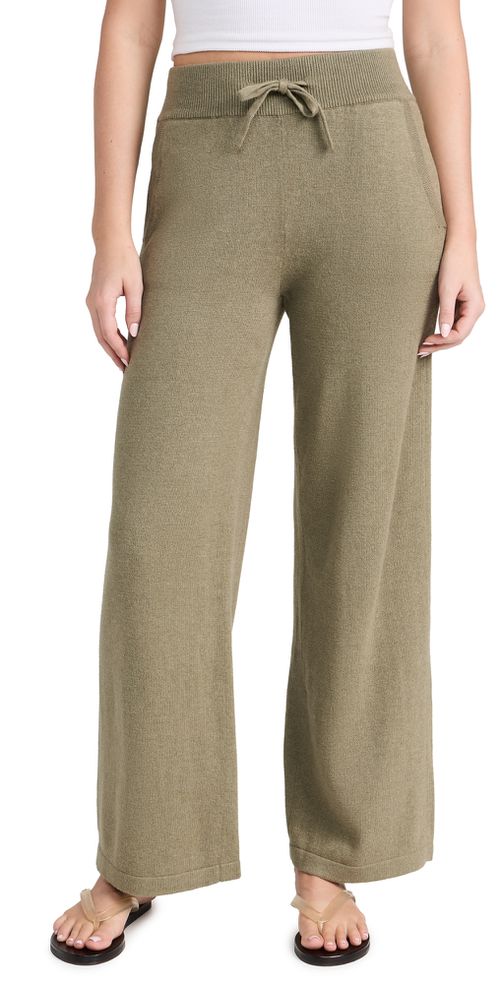 Recycled Sweater Pants Moss