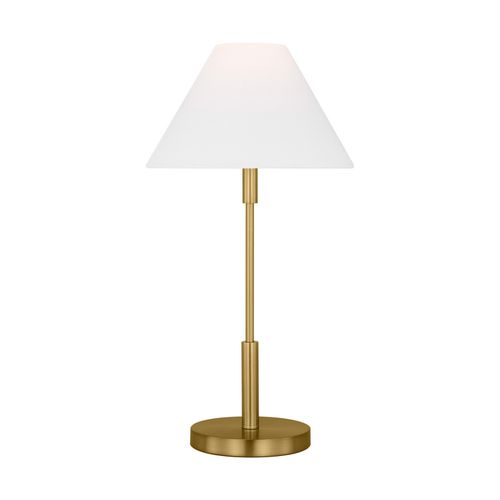Satin Brass One Light Table Lamp from the Porteau Collection