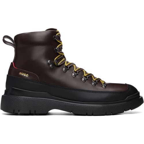 Brown Hiking-Style Leather Boots