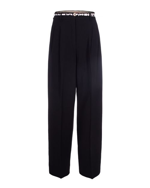 Black Relaxed Pleated Pants
