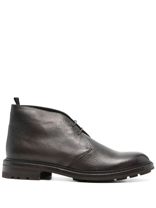 Leather ankle boots - Brown