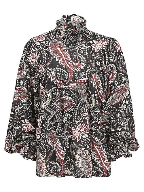 Black Black Paisley Print Shirt