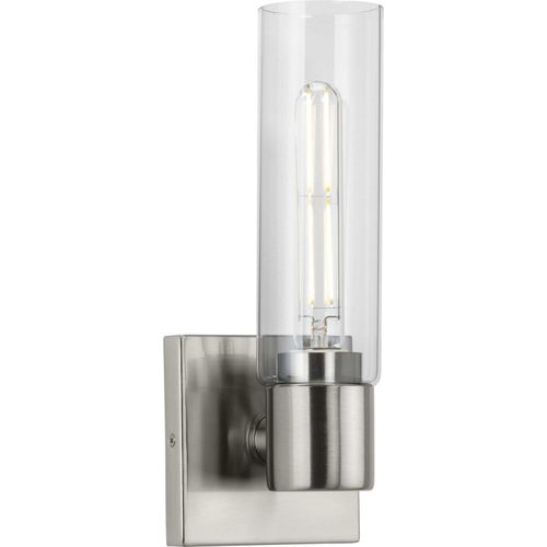 Brushed Nickel One Light Bath Bracket from the Clarion Collection