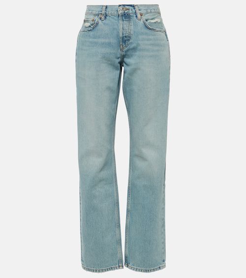 Easy mid-rise straight jeans