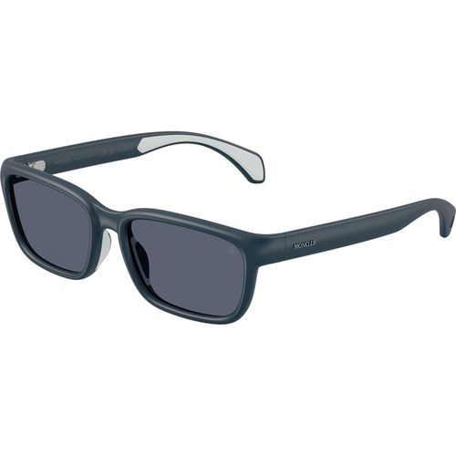 Moncler Unisex Moncler ME8002 SLICKA 50082V Gafas de sol Inyectado Azul Azul Pillow Polarizado