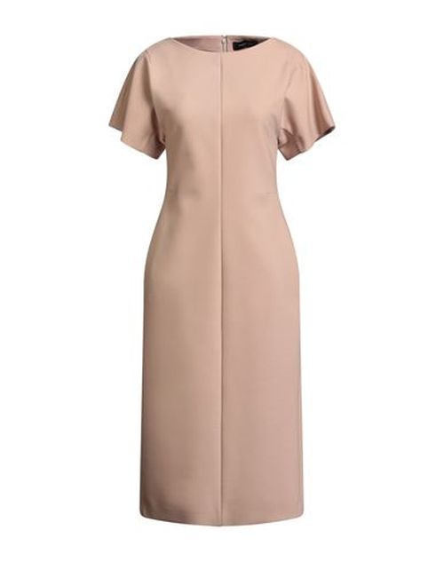 Woman Midi dress Sand Size 8 Polyester, Virgin Wool, Elastane