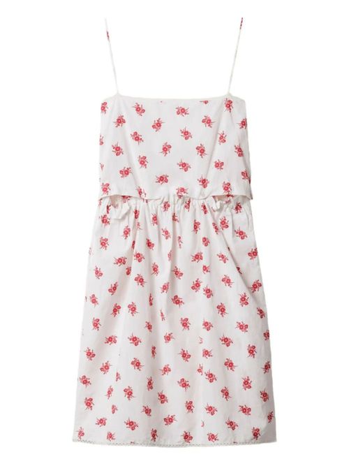 White Cotton-poplin Dress